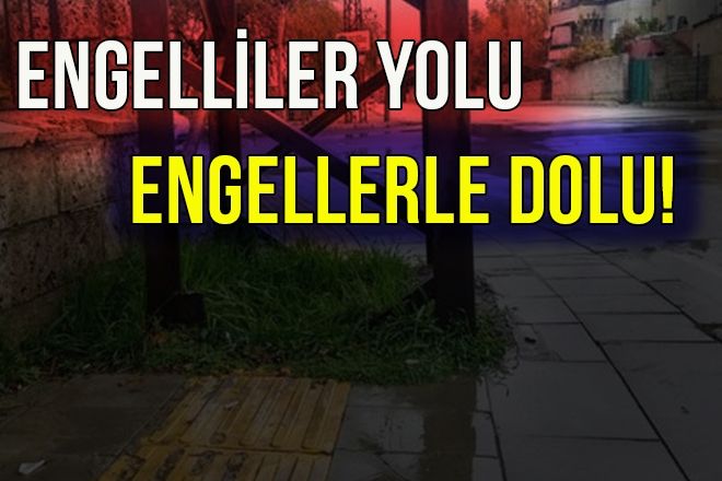 ENGELLİ YOLU İŞGAL ALTINDA! 