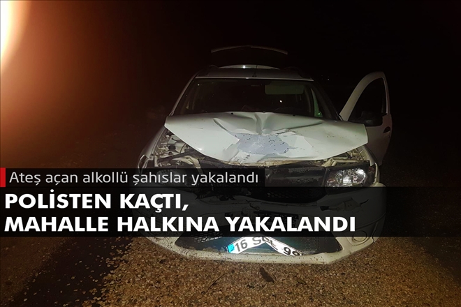 POLİSTEN KAÇTI, MAHALLE HALKINA YAKALANDI
