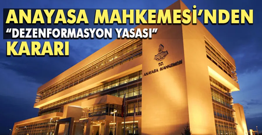 AYM dezenformasyon yasası iptal talebini reddetti