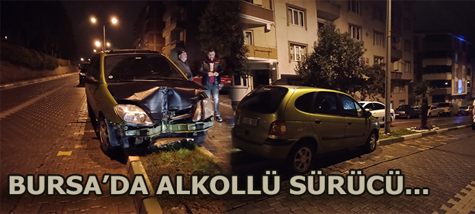 Bursa`da alkollü sürücü telefonuna bakınca