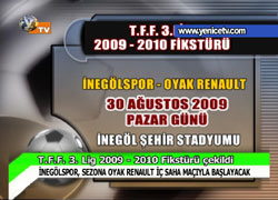 T.F.F. 3.LİG 2009-2010 FİKSTÜRÜ ÇEKİLDİ