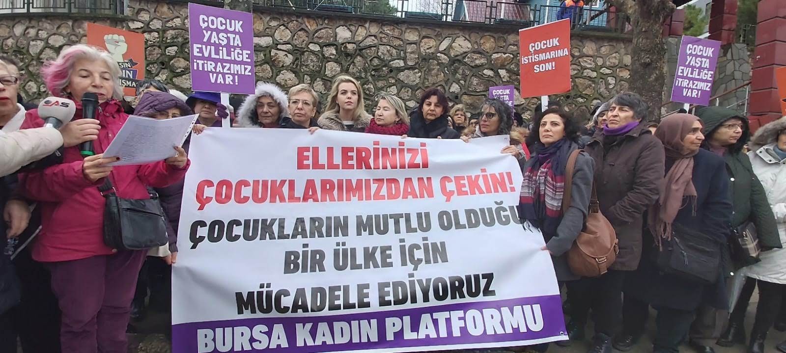 Bursa kadın platformu cinsel istismara karşı toplandı 