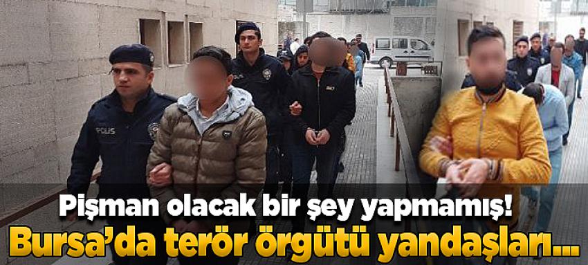 Bursa`da terör propagandası yapan zanlılar: 