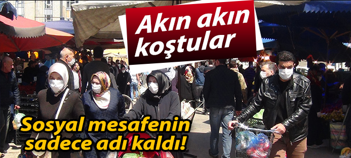 Bursa`da vatandaşlar çarşı ve pazara akın etti