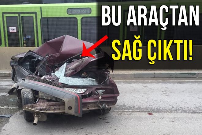 BURSA´DA İNANILMAZ KAZA...BU ARAÇTAN SAĞ ÇIKTI!