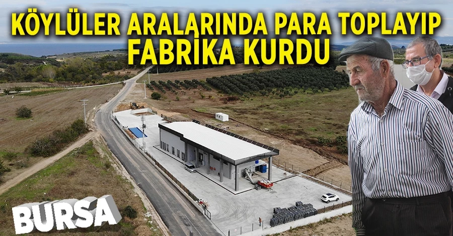 Köylüler aralarında para toplayıp fabrika kurdu 