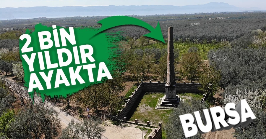  İznik’teki dikilitaş, 2 bin yıldır ayakta   