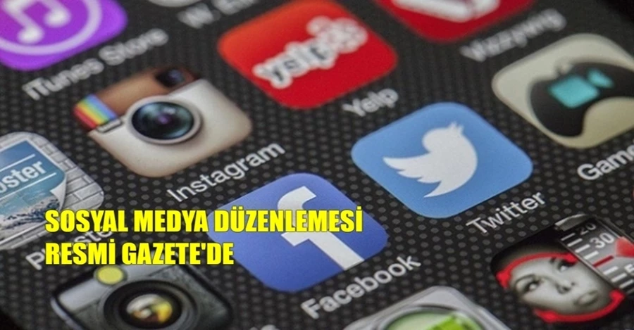 Sosyal medyaya ilişkin düzenlemeleri içeren Kanun Resmi Gazete