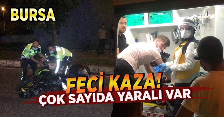   Bursa’da feci kaza çok sayıda yaralı var 