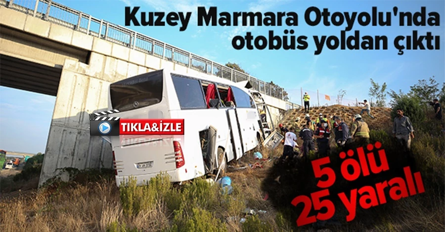 Yolcu otobüsü yoldan çıktı: 5 ölü, 26 yaralı