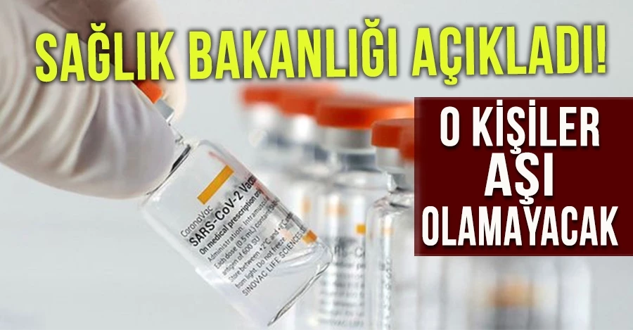 Sağlık Bakanlığı: Hastalığı geçirenler aşı uygulanacak gruplarda değil