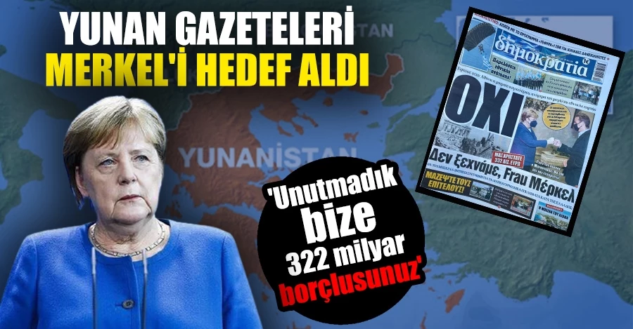 Yunan gazetelerinden Merkel