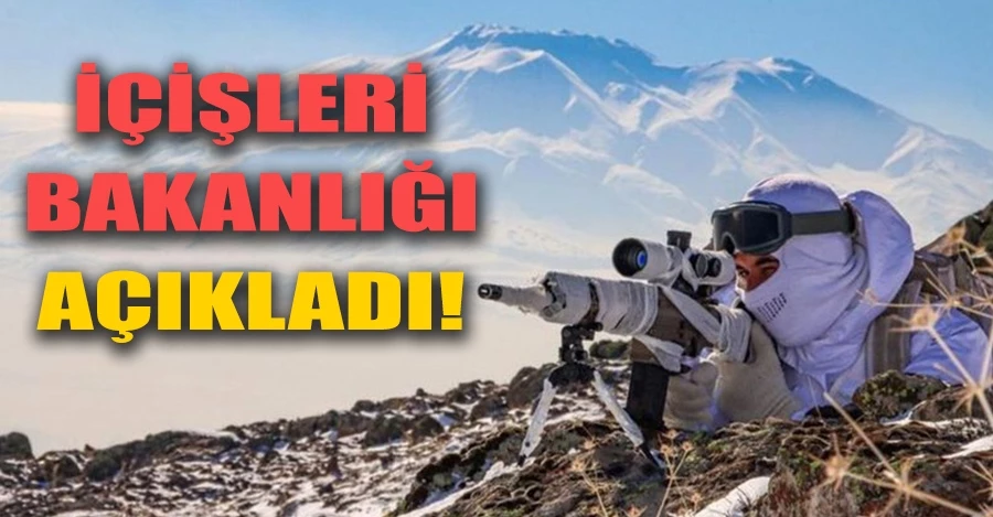 İçişleri Bakanlığı açıkladı! 