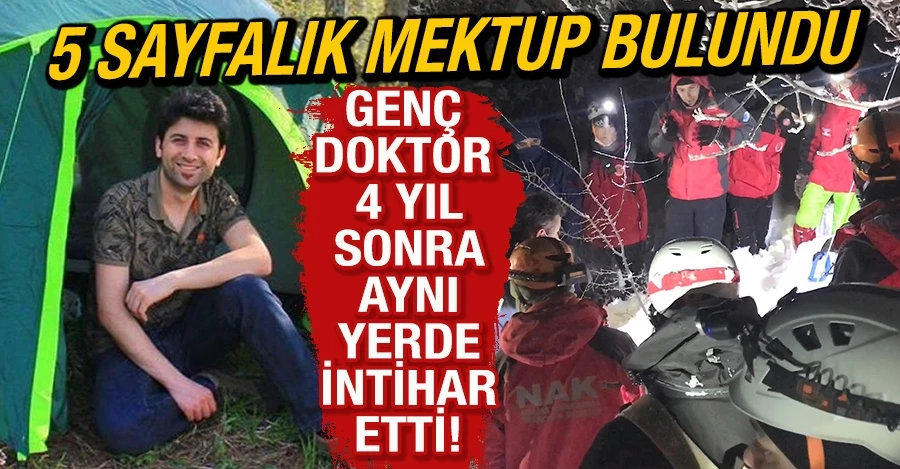 Doktor, 4 yıl önce kamp yaptığı yerde intihar etmiş