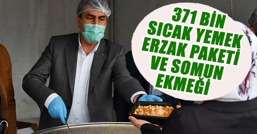 371 Bin Sıcak Yemek, Erzak Paketi ve Somun Ekmeği