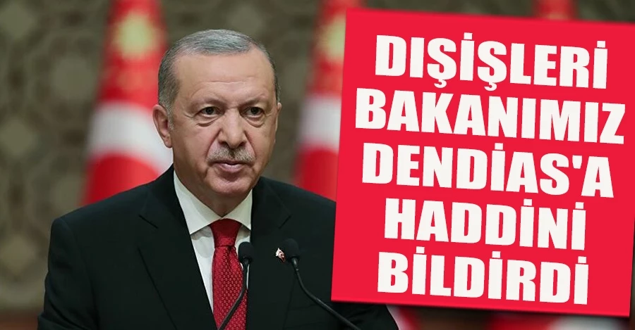  Cumhurbaşkanı Erdoğan: Dışişleri bakanımız, Dendias