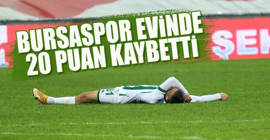 Bursaspor evinde 20 puan kaybetti   