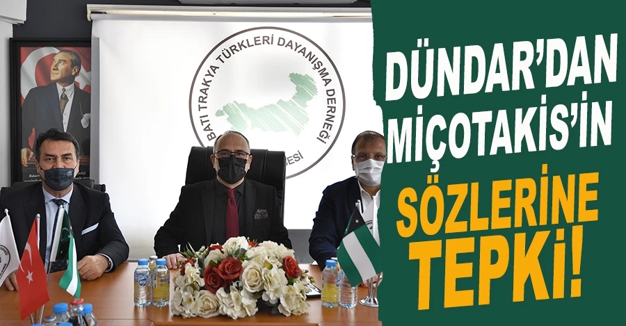 Dündar’dan Batı Trakya Türkleri’ne Destek