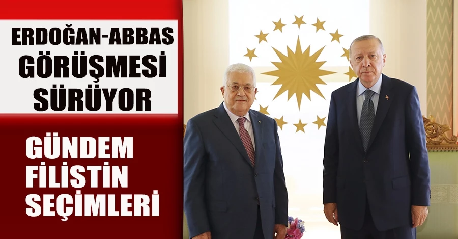 Cumhurbaşkanı Erdoğan, Filistin Devlet Başkanı Mahmud Abbas’la görüştü