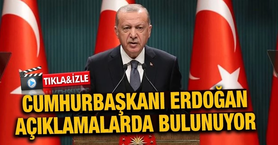 Cumhurbaşkanlığı Kabinesi toplantısı sonrası açıklamalarda bulunuyor