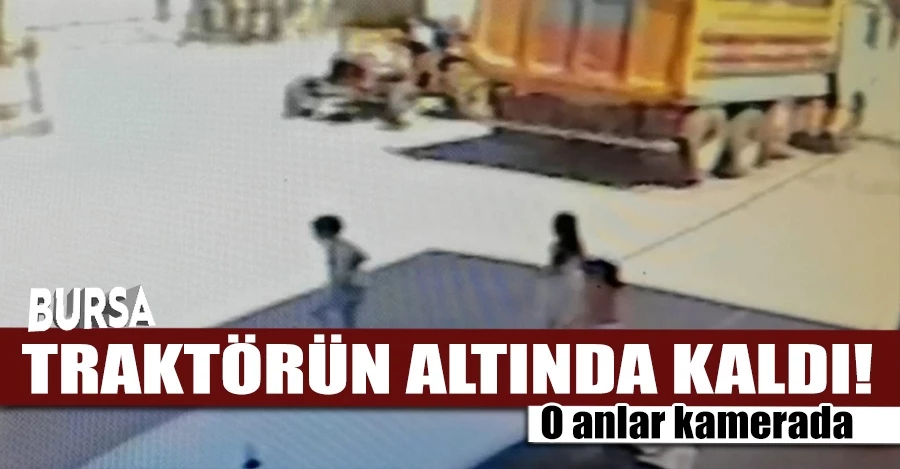 İlkokul öğrencisinin traktörün altında kaldığı anlar kamerada