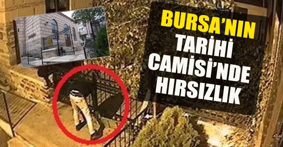 Bursa’da hırsızlar camiden led lambaları ve mazgalları çaldı.