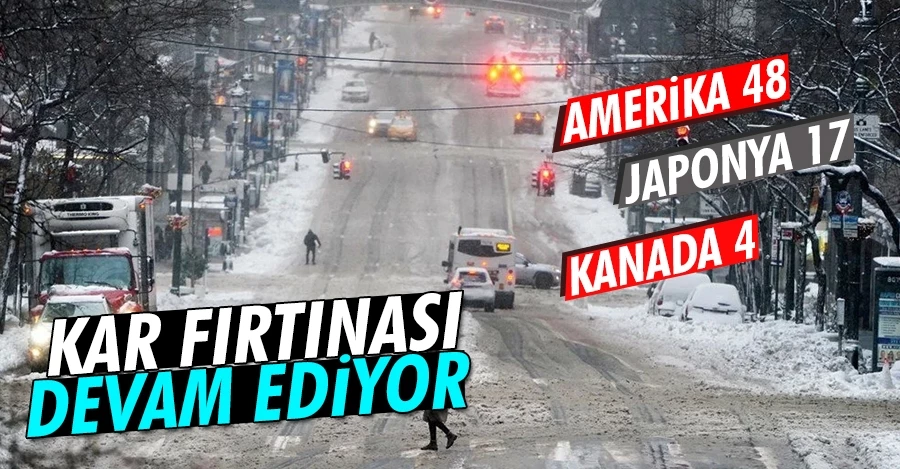 ABD, Kanada ve Japonya’da kar fırtınası devam ediyor