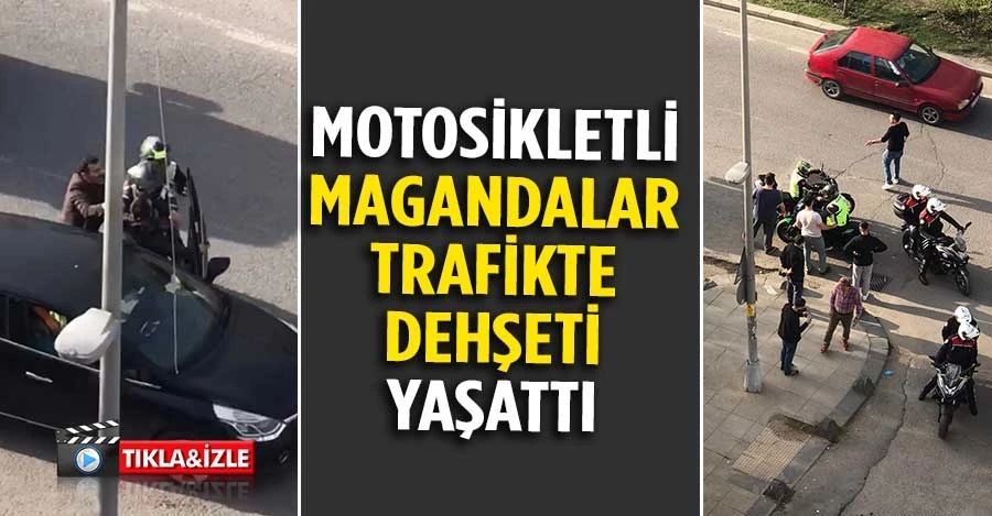  İstanbul’da motosikletli magandalar trafikte dehşeti yaşattı: Yol verme yüzünden sürücüyü dövdüler 