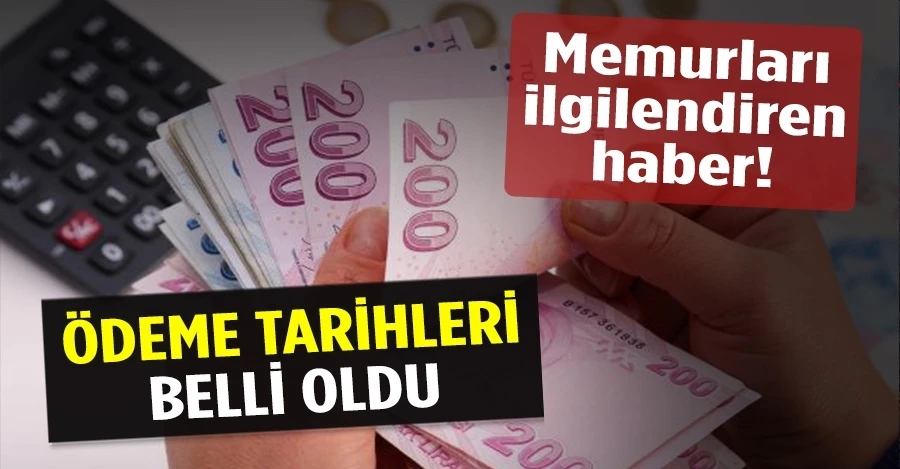 Memurları ilgilendiren haber! Hesaplara yatacağı tarih belli oldu!