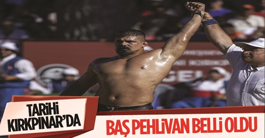 Tarihi Kırkpınar Yağlı Güreşlerinde Baş Pehlivan Cengizhan Şimşek  oldu