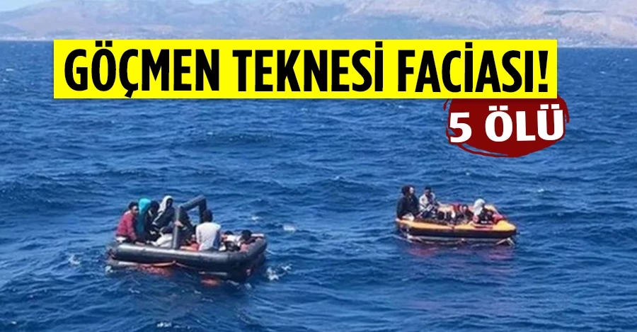 İzmir açıklarında göçmen teknesi battı: 5 ölü   