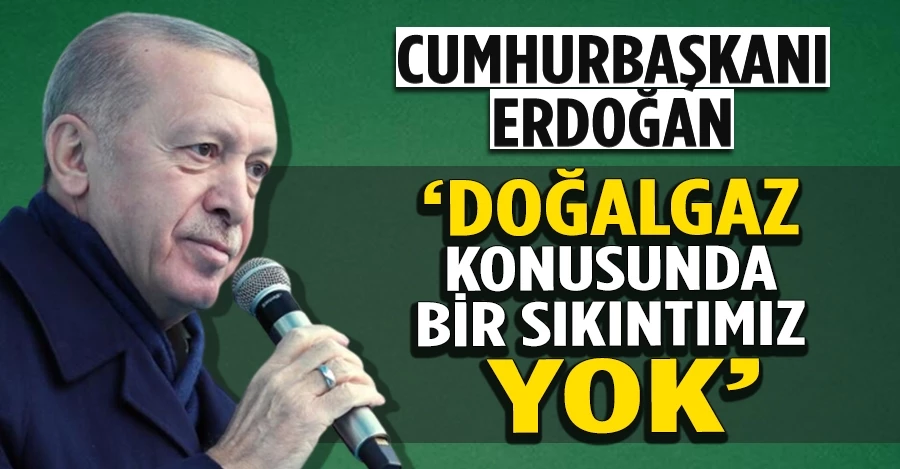 Cumhurbaşkanı Erdoğan: Doğalgaz konusunda bir sıkıntımız yok