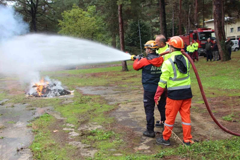 AFAD personeline orman yangını tatbikatı
