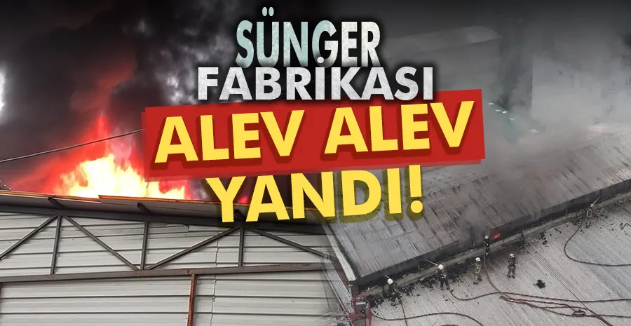 Bursa’da sünger fabrikası alev alev yandı