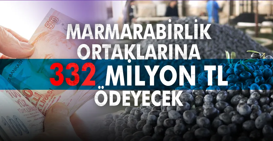 Marmarabirlik yarın ortaklarına 332 milyon lira ödeyecek