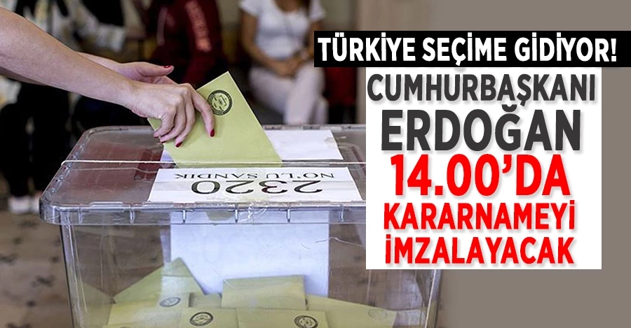 Türkiye seçime gidiyor! Cumhurbaşkanı Erdoğan, tarihi bugün kesinleştirecek