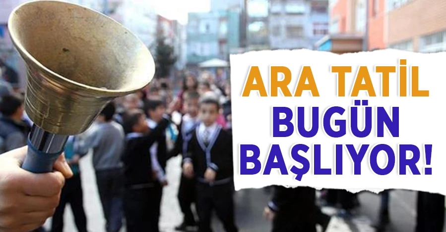 Okullarda Ara tatil bugün başlıyor