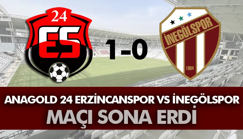 İnegölspor deplasmanda Anagold 24 Erzincanspor’a 1 golle yenildi