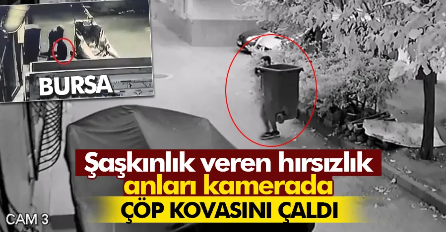 Bursa’da hırsızlar çöp kovasını ve rögar kapağını çaldı