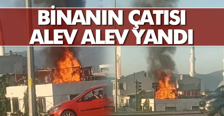  Bursa’da evin çatısında çıkan yangın korkuttu   