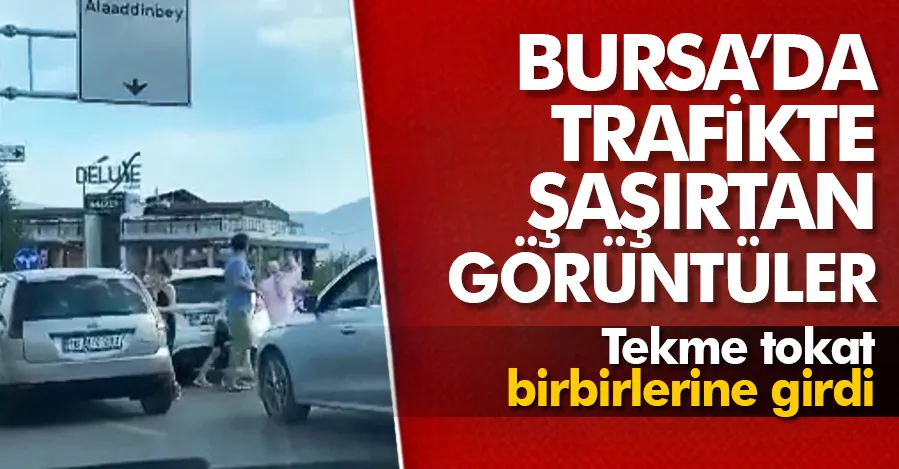 Bursa’da kadınlar tekme tokat kavga etti 
