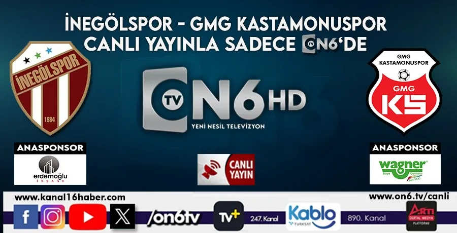 İnegölspor-GMG Kastamonuspor Karşılaşması ON6 TV