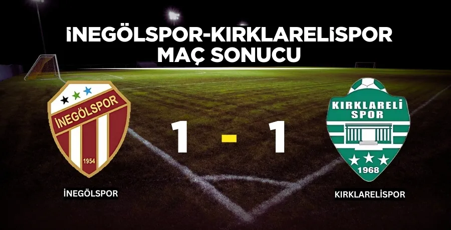  İnegölspor-Kırklarelispor maç sonucu