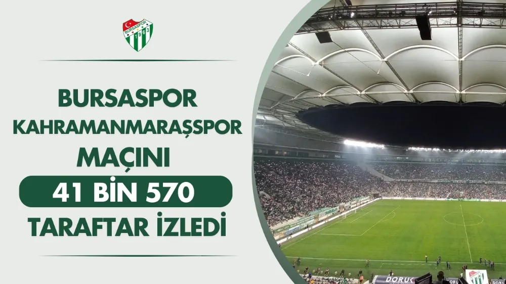 Bursaspor-Kahramanmaraşspor maçını 41 bin 570 taraftar izledi