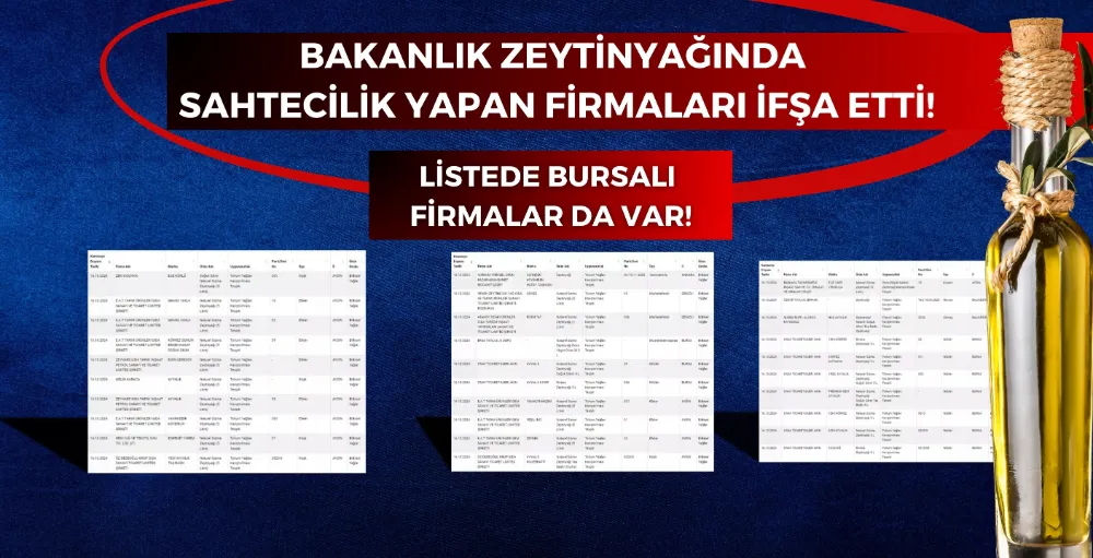 Bursa’da zeytinyağı skandalı: Bakanlık sahtecilik yapan markaları açıkladı!