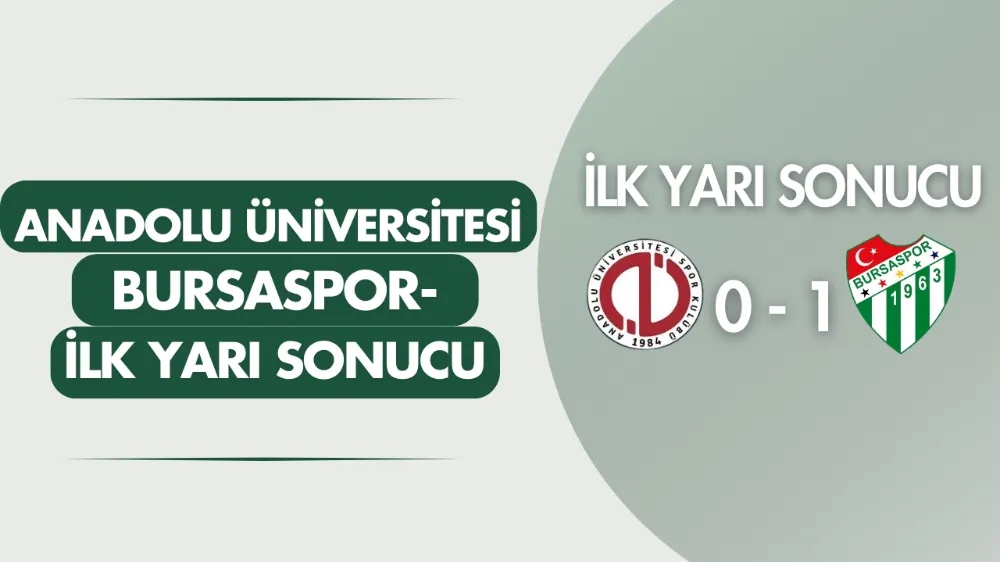 Anadolu Üniversitesi - Bursaspor ilk yarı sonucu