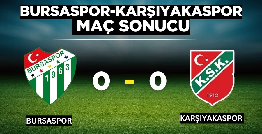 Bursaspor - Karşıyakaspor  maç sonucu