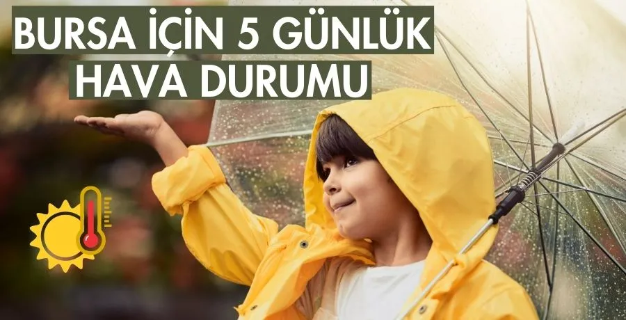 Bursa için 5 günlük  hava durumu 