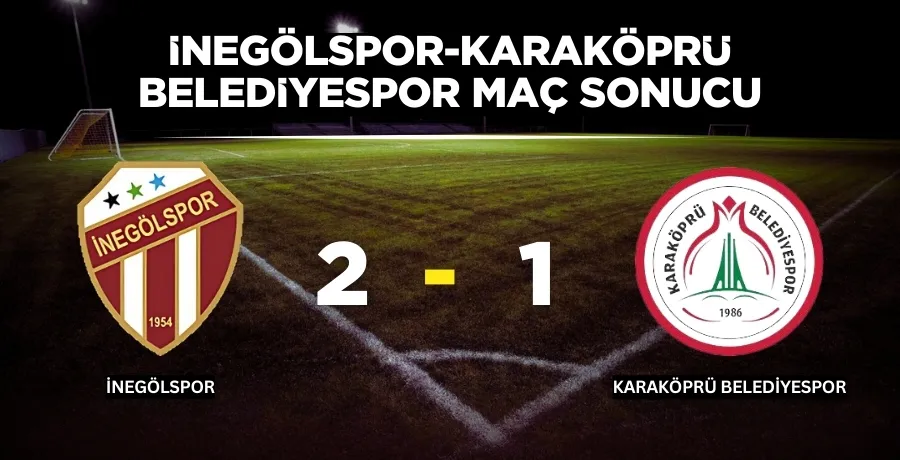 İnegölspor - Karaköprü Belediyespor maç sonucu 