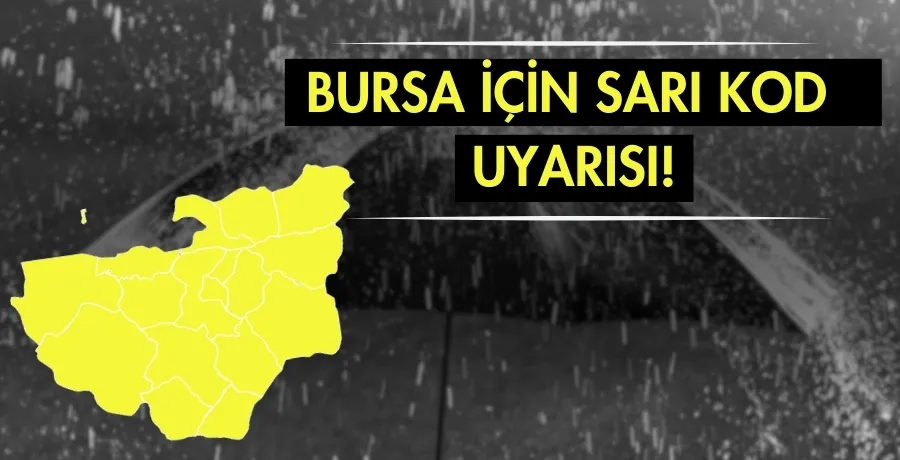 Bursa için sarı kod uyarısı